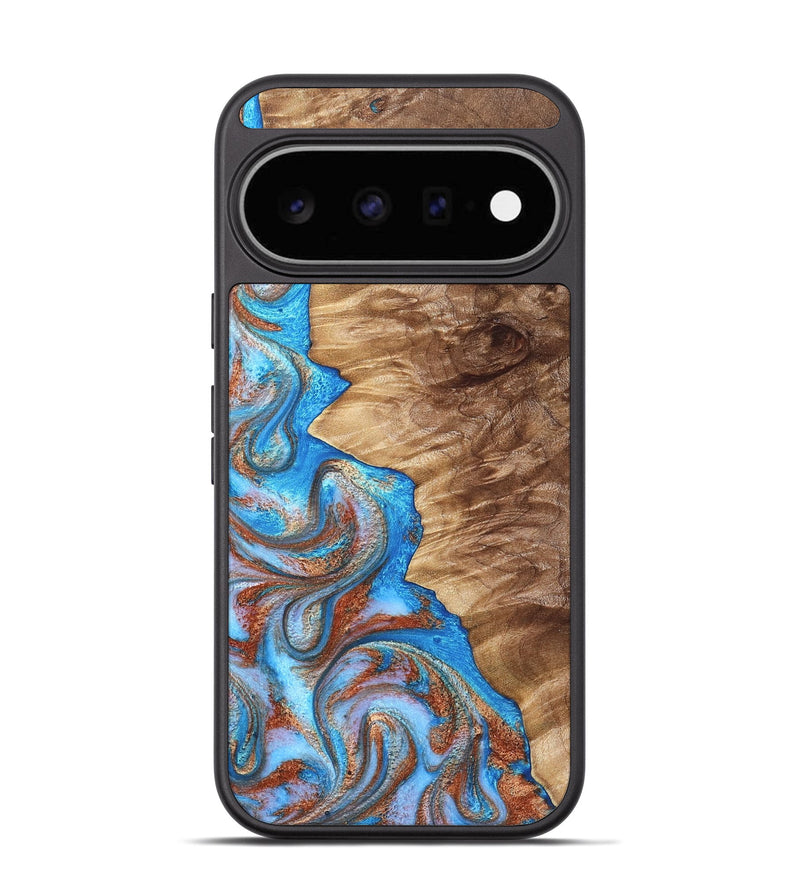 Pixel 11 Wood Phone Case - Krish (Teal & Gold, 829157)