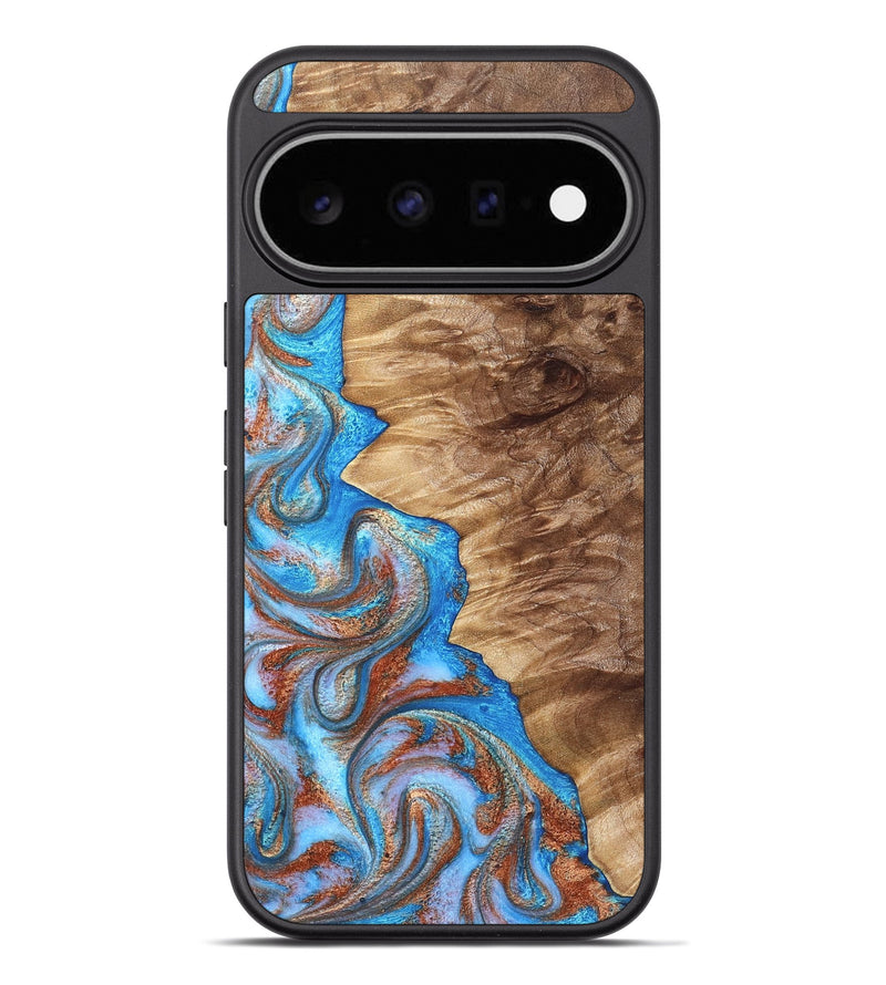 Pixel 11 Pro XL Wood Phone Case - Krish (Teal & Gold, 829157)