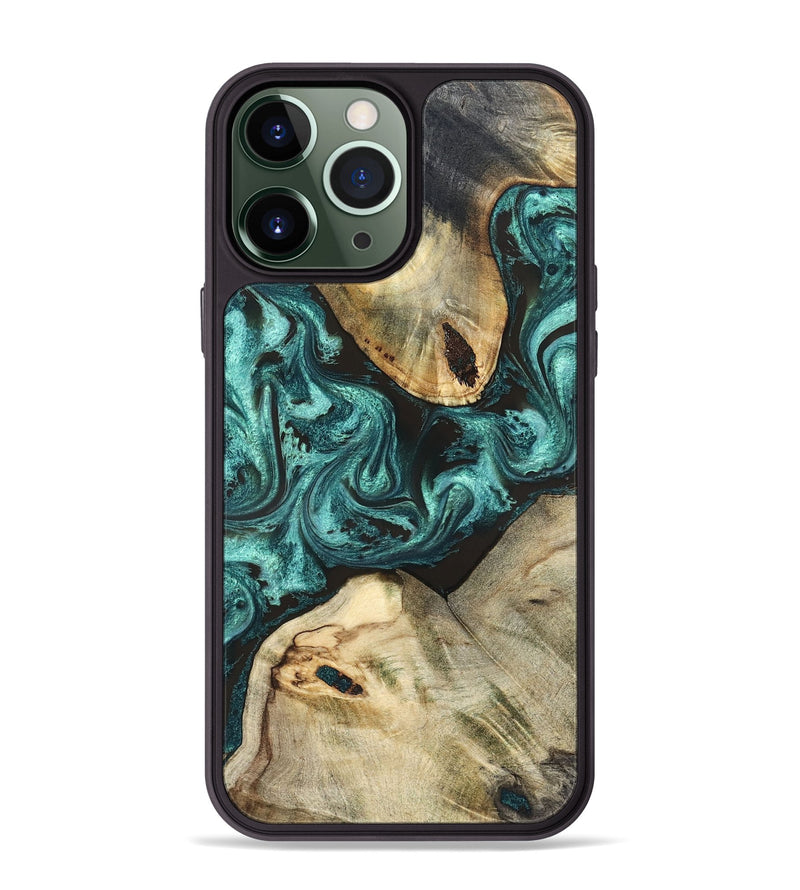 iPhone 13 Pro Max Wood Phone Case - Frida (Green, 829160)