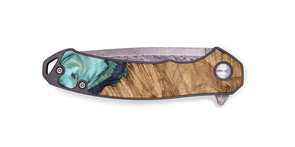 EDC Wood Pocket Knife - Della (Green, 829166)
