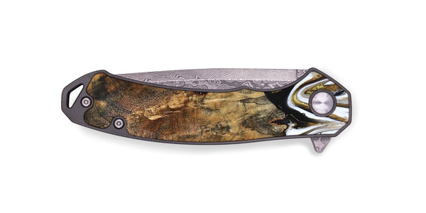 EDC Wood Pocket Knife - Wayne (Black & White, 829183)