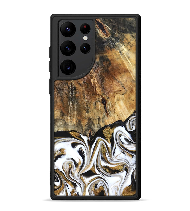 Galaxy S22 Ultra Wood Phone Case - Wayne (Black & White, 829183)