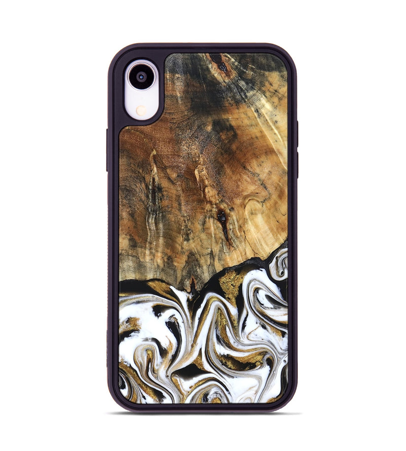 iPhone Xr Wood Phone Case - Wayne (Black & White, 829183)