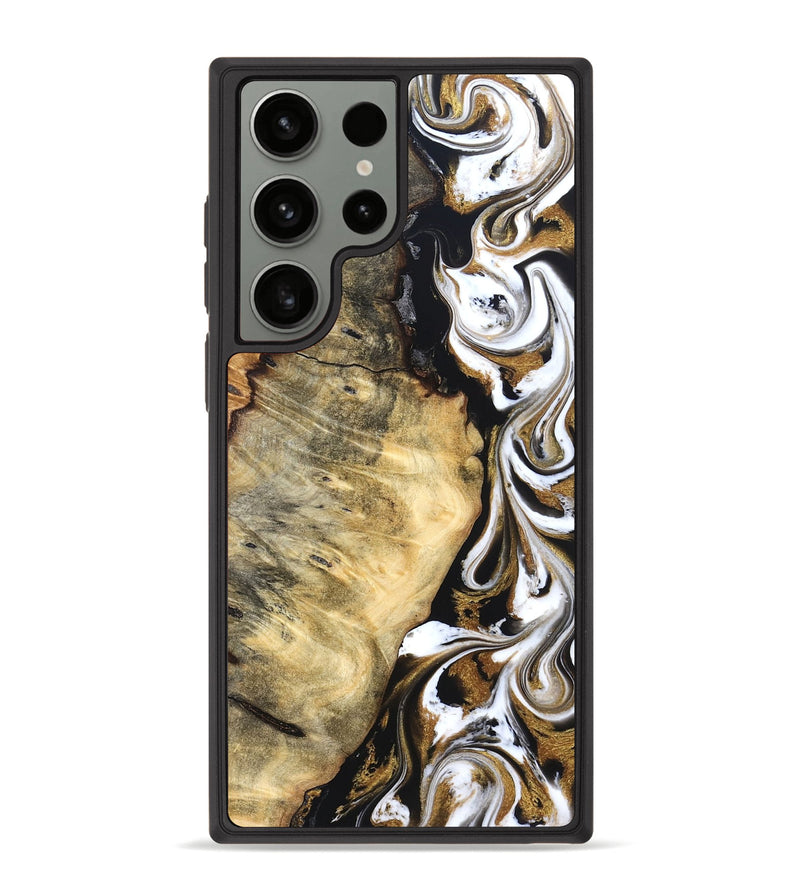 Galaxy S23 Ultra Wood Phone Case - Garry (Black & White, 829189)