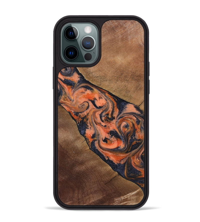 iPhone 12 Pro Max Wood Phone Case - Ronny (Red, 829198)
