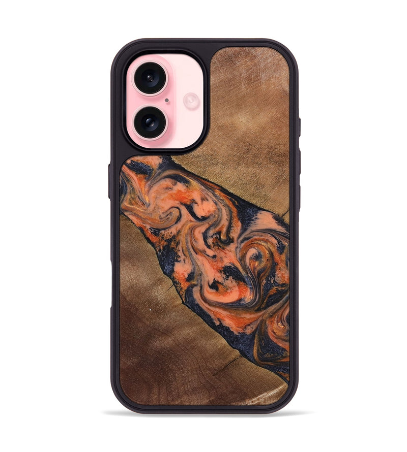 iPhone 16 Wood Phone Case - Ronny (Red, 829198)