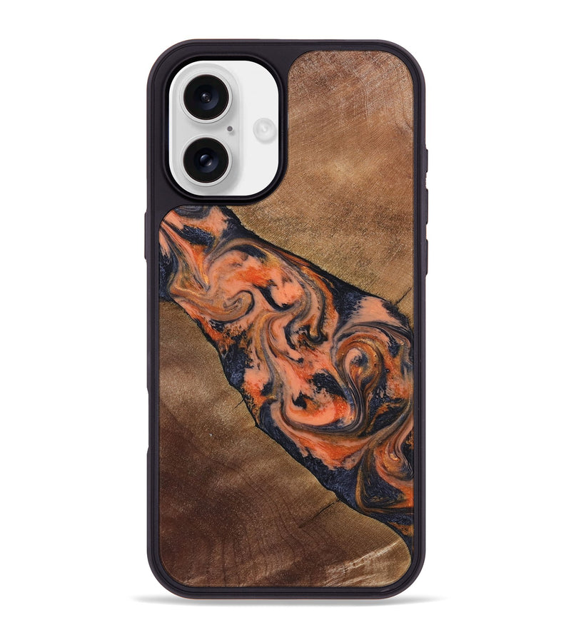 iPhone 16 Plus Wood Phone Case - Ronny (Red, 829198)