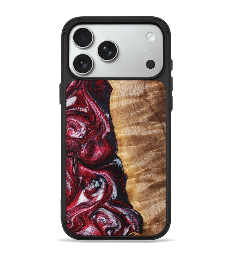 iPhone 18 Pro Max Wood Phone Case - Eileen (Red, 829201)