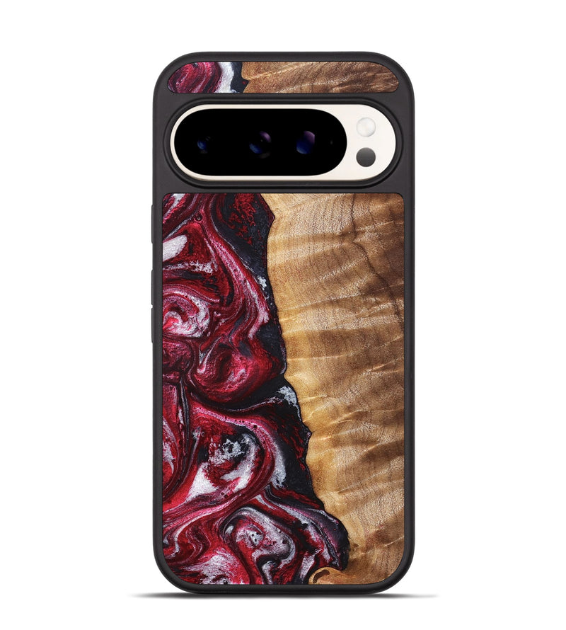 Pixel 9 Wood Phone Case - Eileen (Red, 829201)