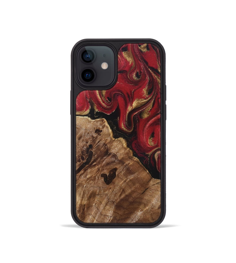 iPhone 12 mini Wood Phone Case - Sondra (Red, 829202)