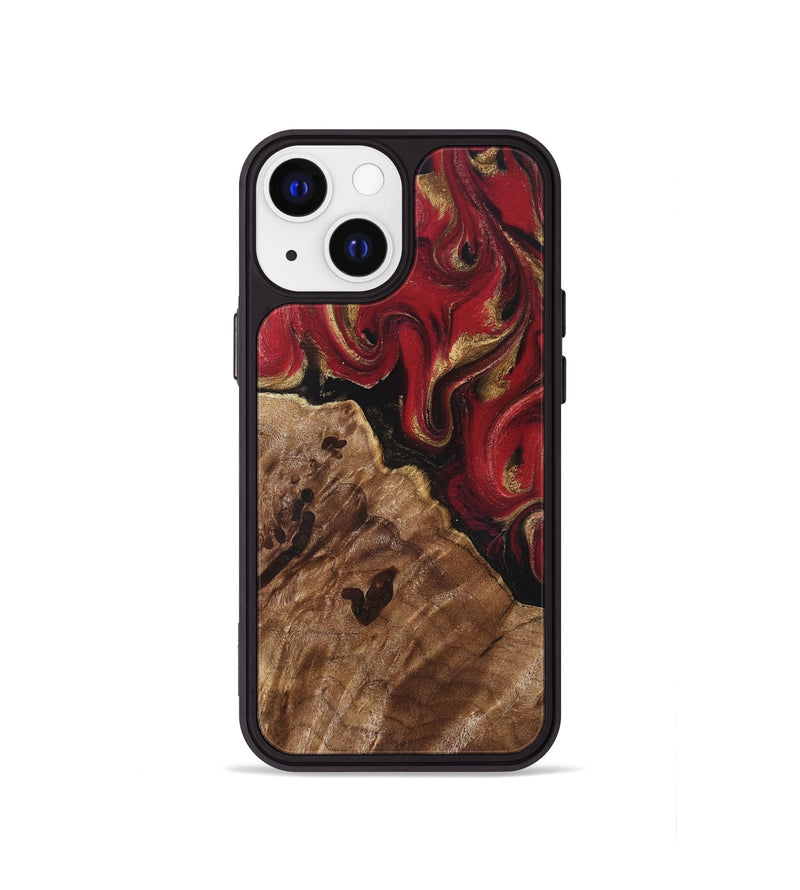iPhone 13 mini Wood Phone Case - Sondra (Red, 829202)