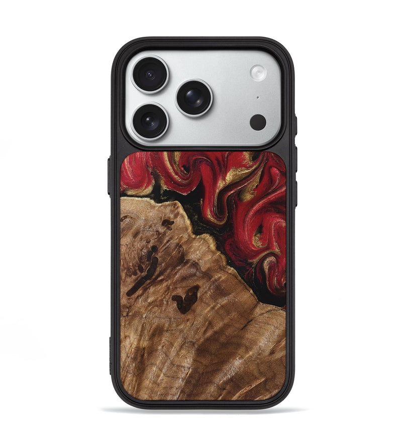 iPhone 18 Pro Wood Phone Case - Sondra (Red, 829202)
