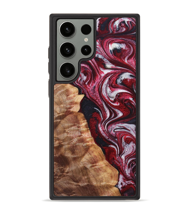 Galaxy S23 Ultra Wood Phone Case - Abigail (Red, 829204)