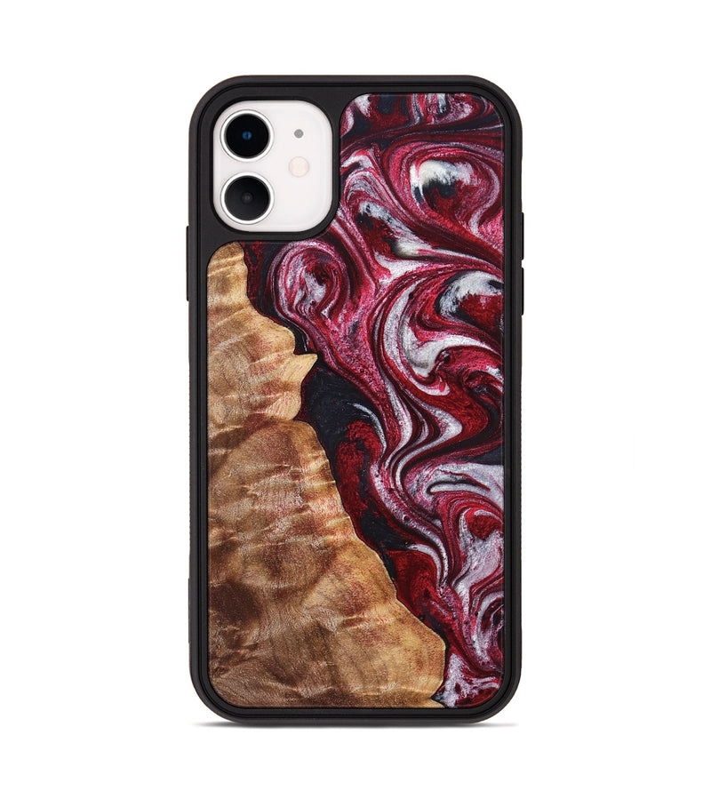 iPhone 11 Wood Phone Case - Abigail (Red, 829204)