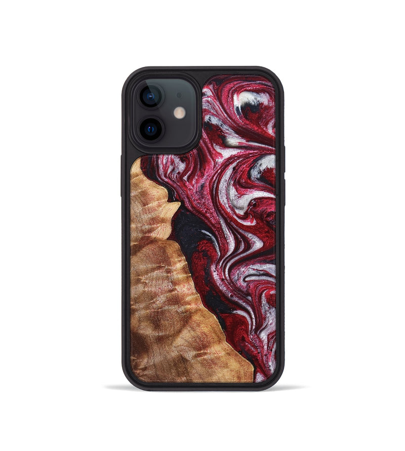 iPhone 12 mini Wood Phone Case - Abigail (Red, 829204)