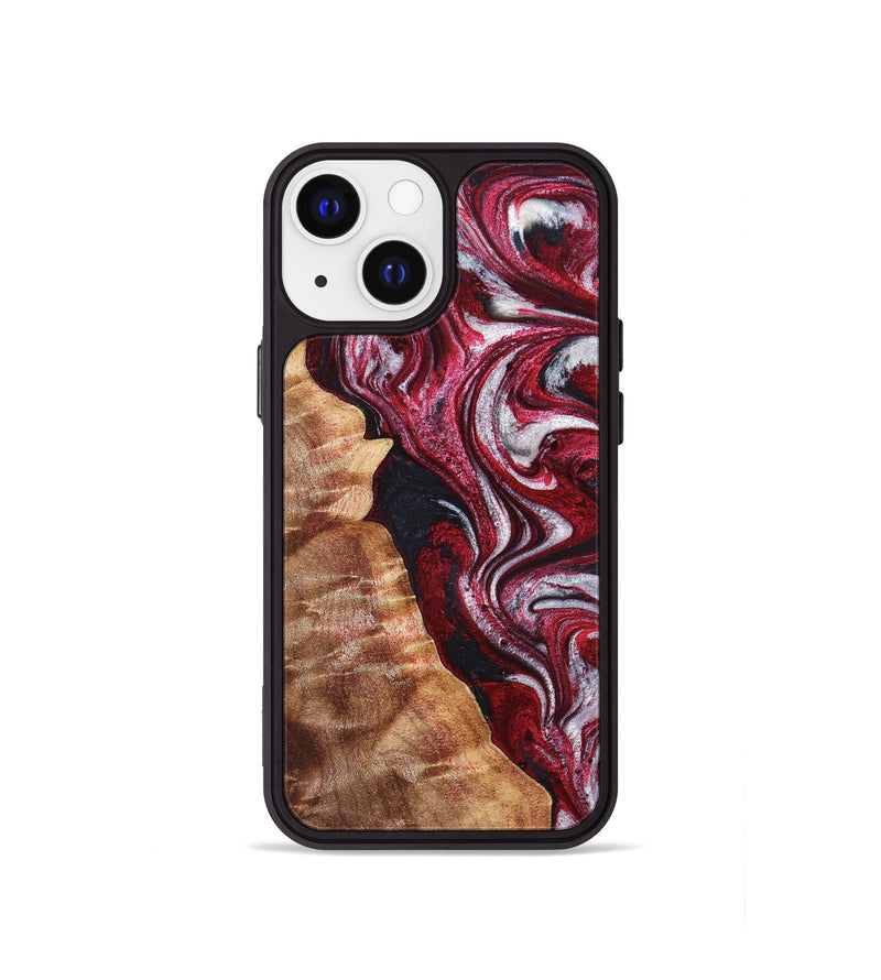 iPhone 13 mini Wood Phone Case - Abigail (Red, 829204)