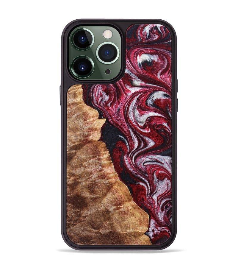 iPhone 13 Pro Max Wood Phone Case - Abigail (Red, 829204)
