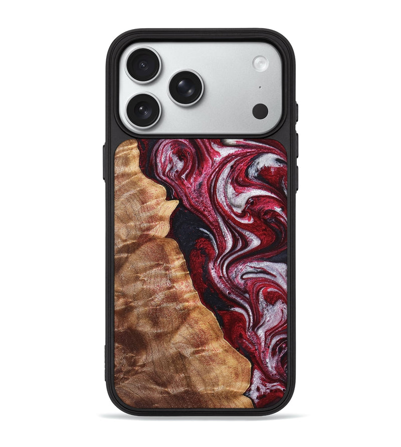 iPhone 18 Pro Max Wood Phone Case - Abigail (Red, 829204)