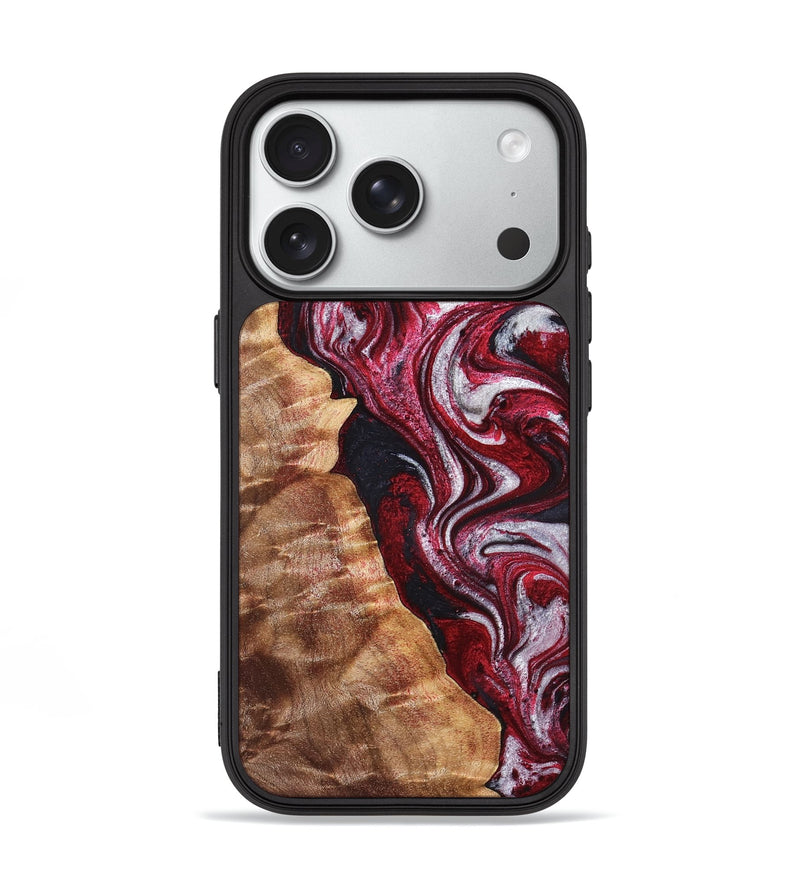iPhone 18 Pro Wood Phone Case - Abigail (Red, 829204)