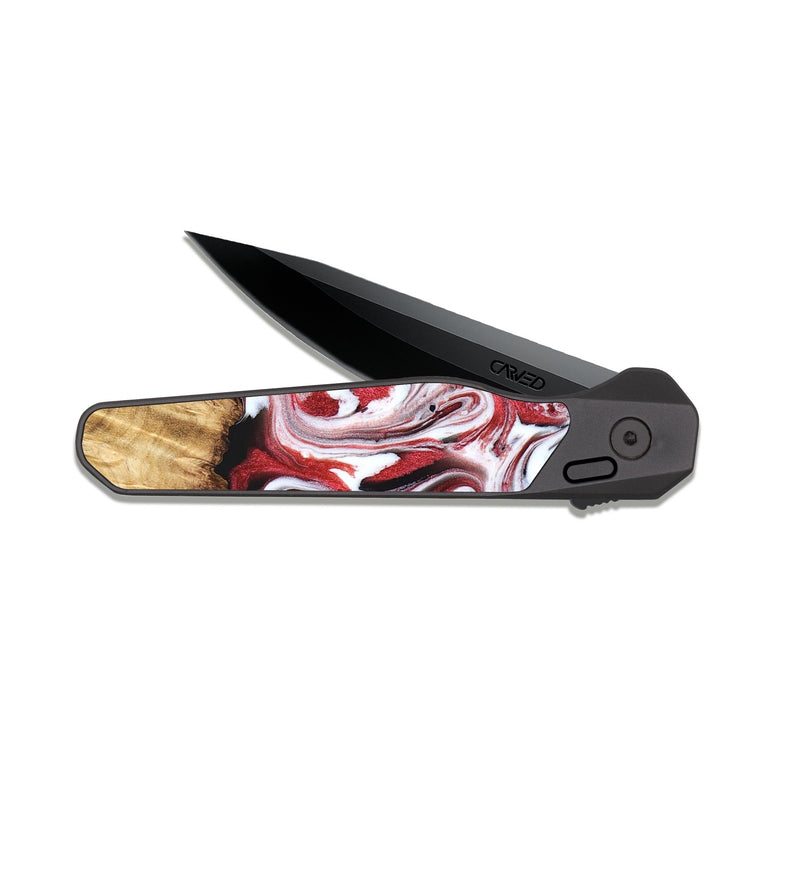 EDC Dark Slate Wood Pocket Knife - Shepard (Red, 829208)