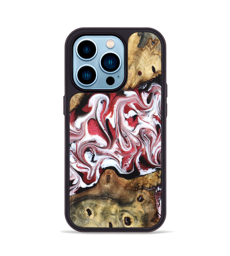 iPhone 14 Pro Wood Phone Case - Shepard (Red, 829208)
