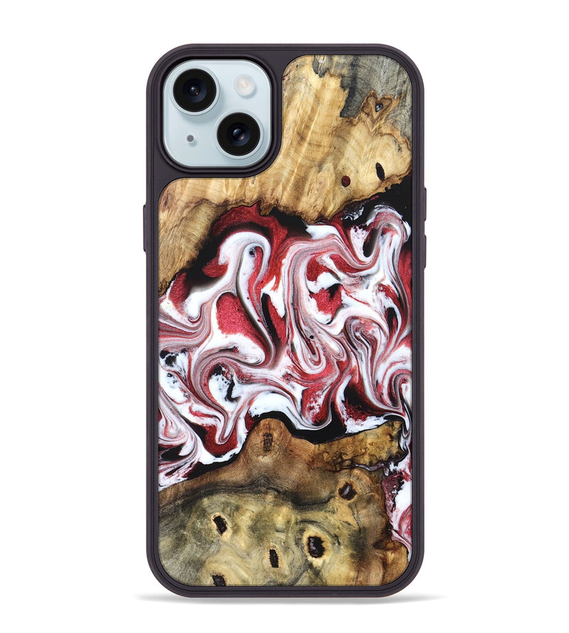 iPhone 15 Plus Wood Phone Case - Shepard (Red, 829208)