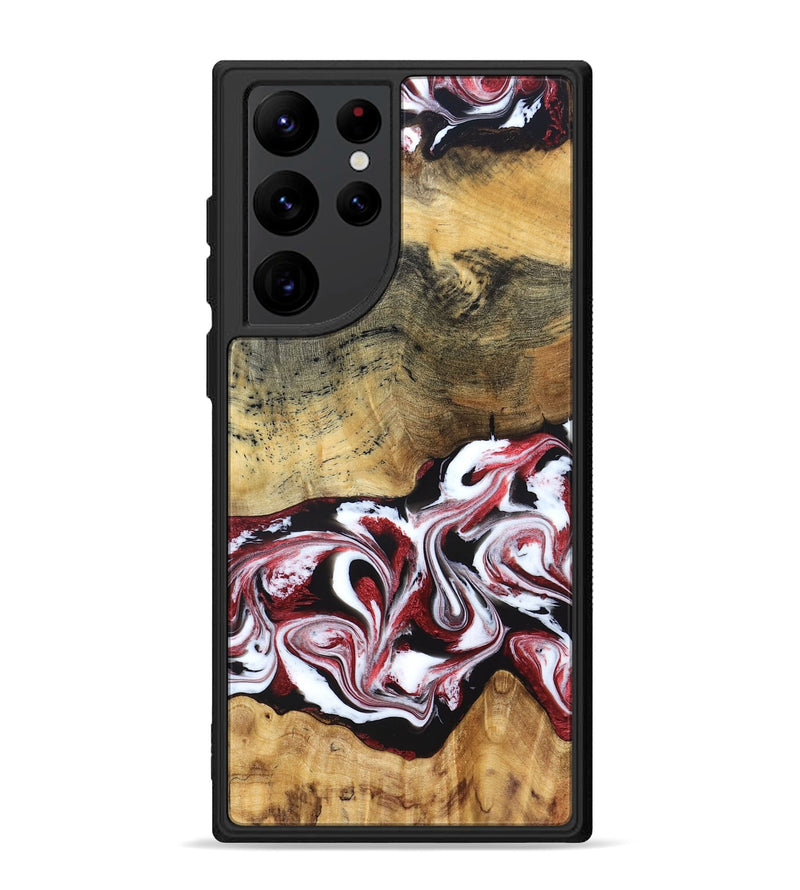 Galaxy S22 Ultra Wood Phone Case - Zachery (Red, 829211)