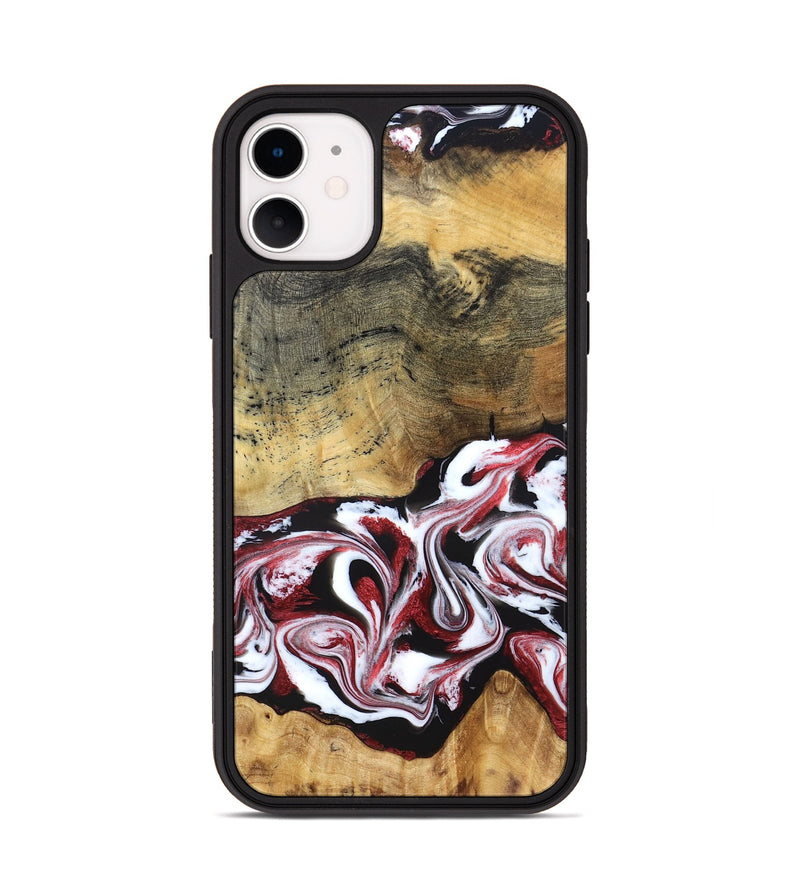 iPhone 11 Wood Phone Case - Zachery (Red, 829211)