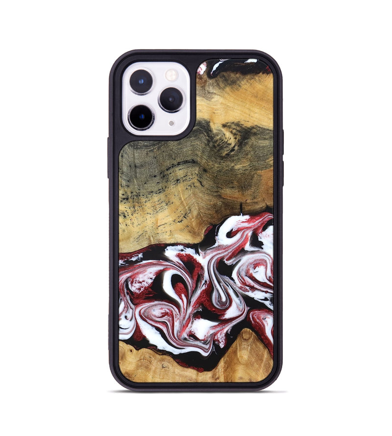 iPhone 11 Pro Wood Phone Case - Zachery (Red, 829211)