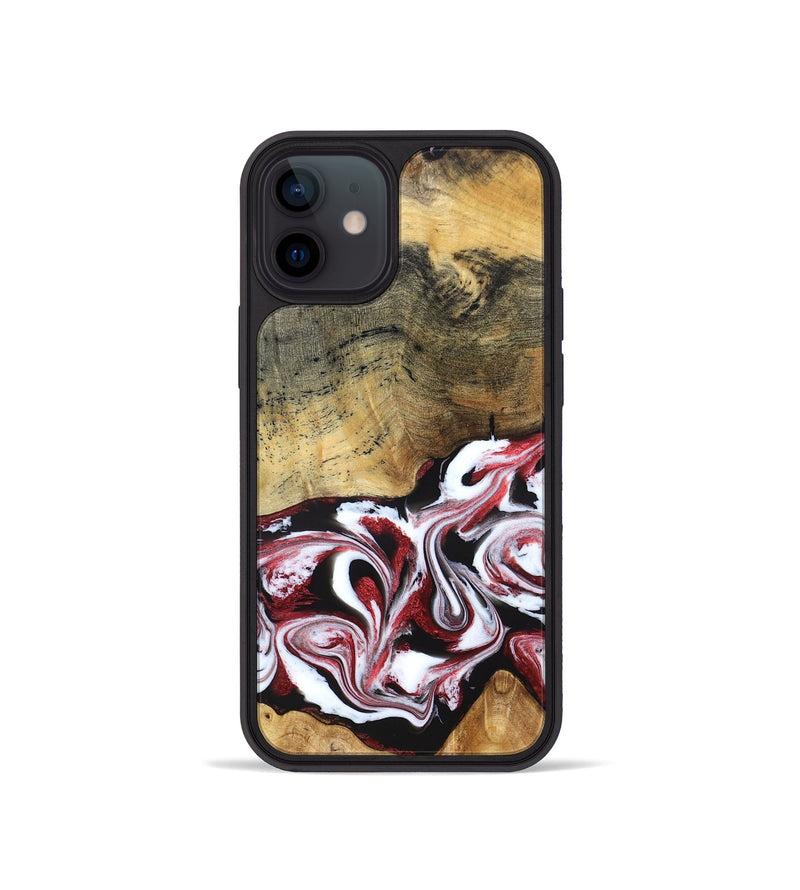 iPhone 12 mini Wood Phone Case - Zachery (Red, 829211)