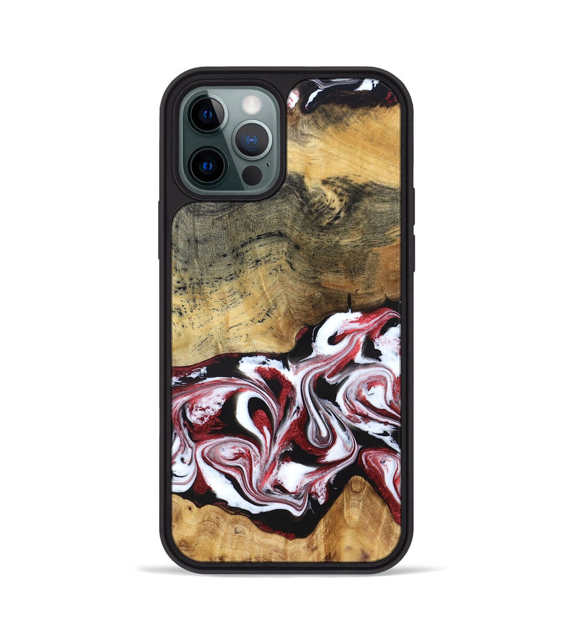 iPhone 12 Pro Wood Phone Case - Zachery (Red, 829211)