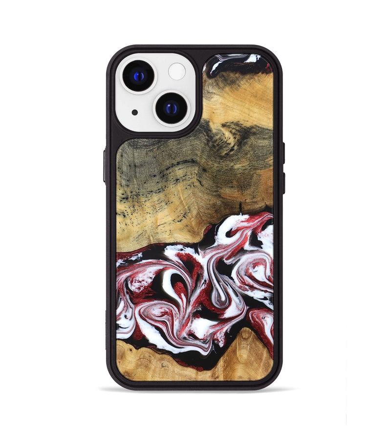 iPhone 13 Wood Phone Case - Zachery (Red, 829211)