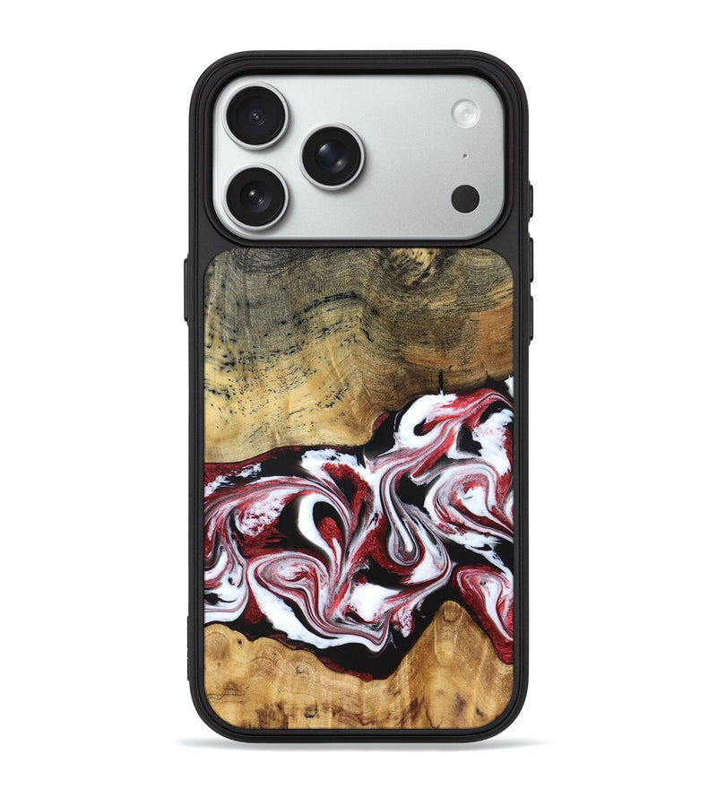 iPhone 18 Pro Max Wood Phone Case - Zachery (Red, 829211)