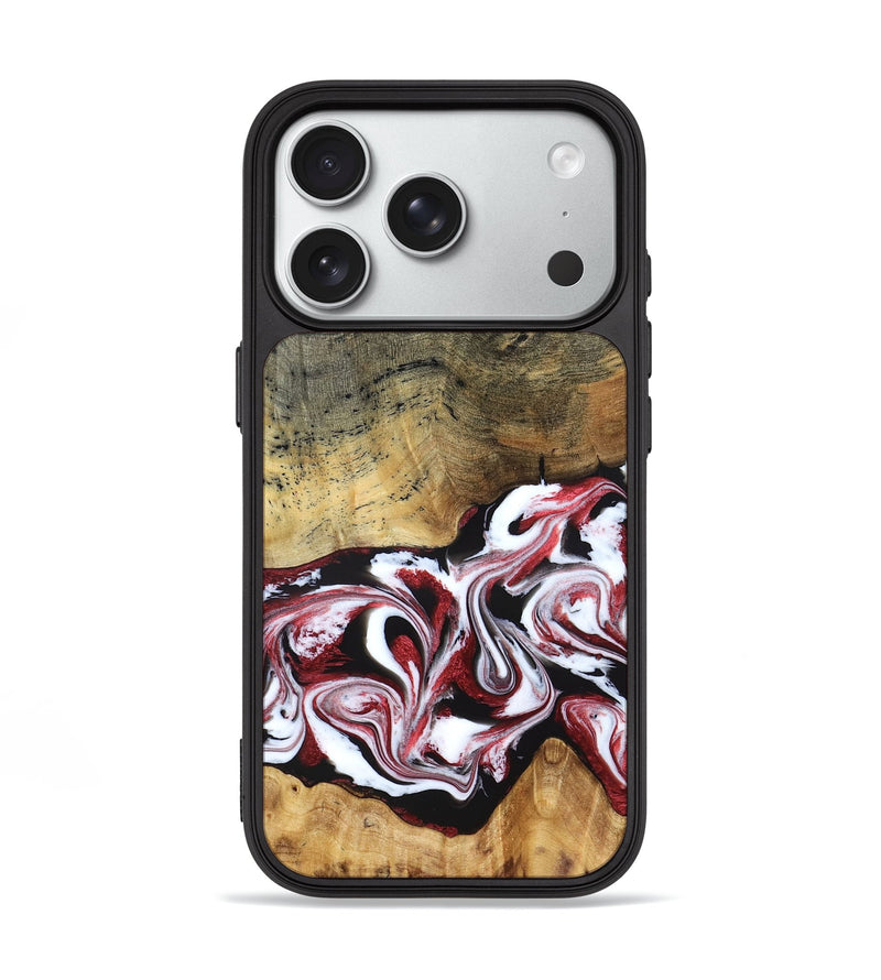 iPhone 18 Pro Wood Phone Case - Zachery (Red, 829211)