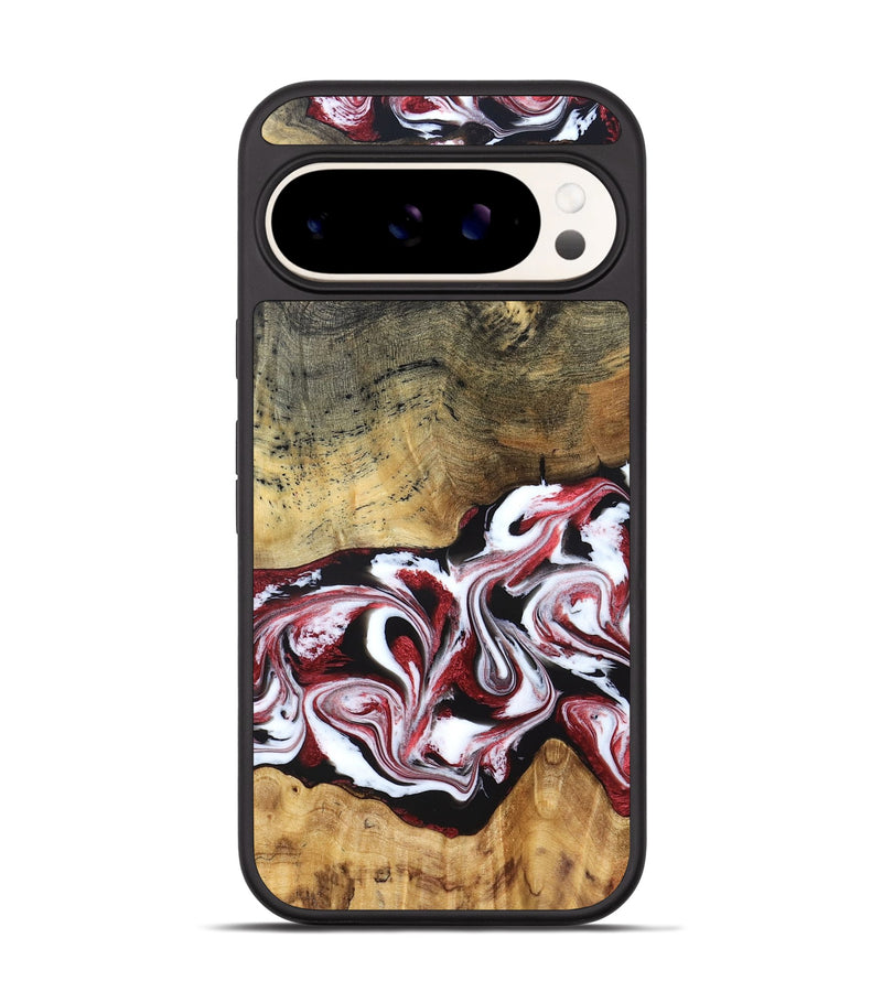 Pixel 9 Wood Phone Case - Zachery (Red, 829211)