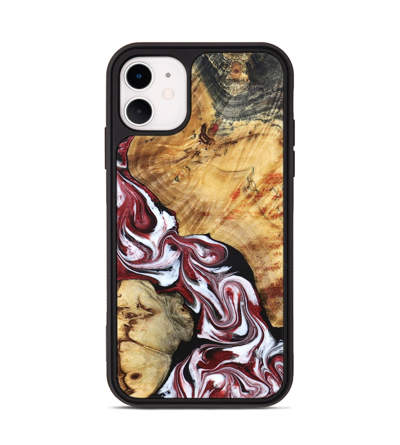 iPhone 11 Wood Phone Case - Sky (Red, 829213)