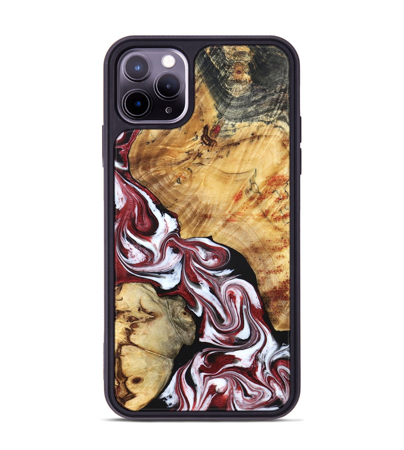 iPhone 11 Pro Max Wood Phone Case - Sky (Red, 829213)
