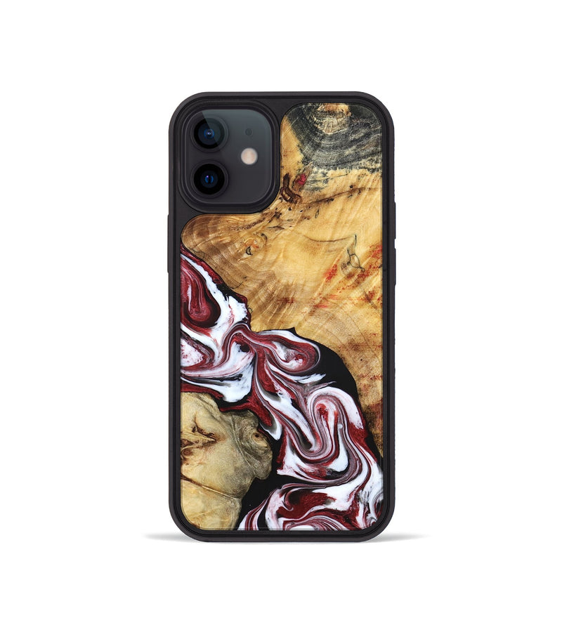 iPhone 12 mini Wood Phone Case - Sky (Red, 829213)