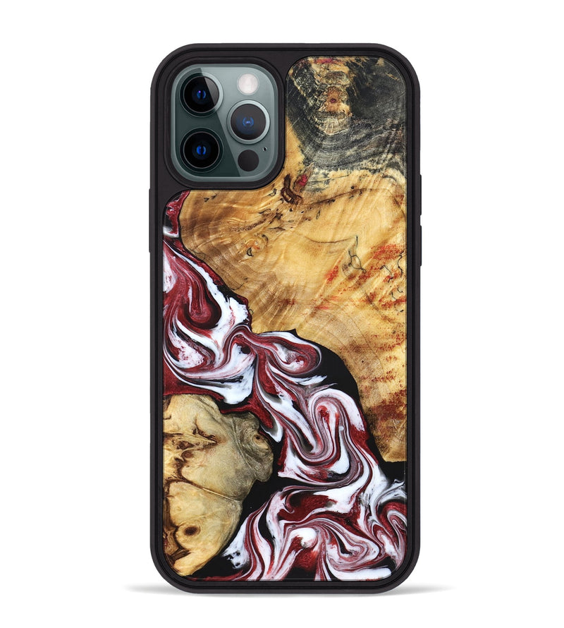 iPhone 12 Pro Max Wood Phone Case - Sky (Red, 829213)