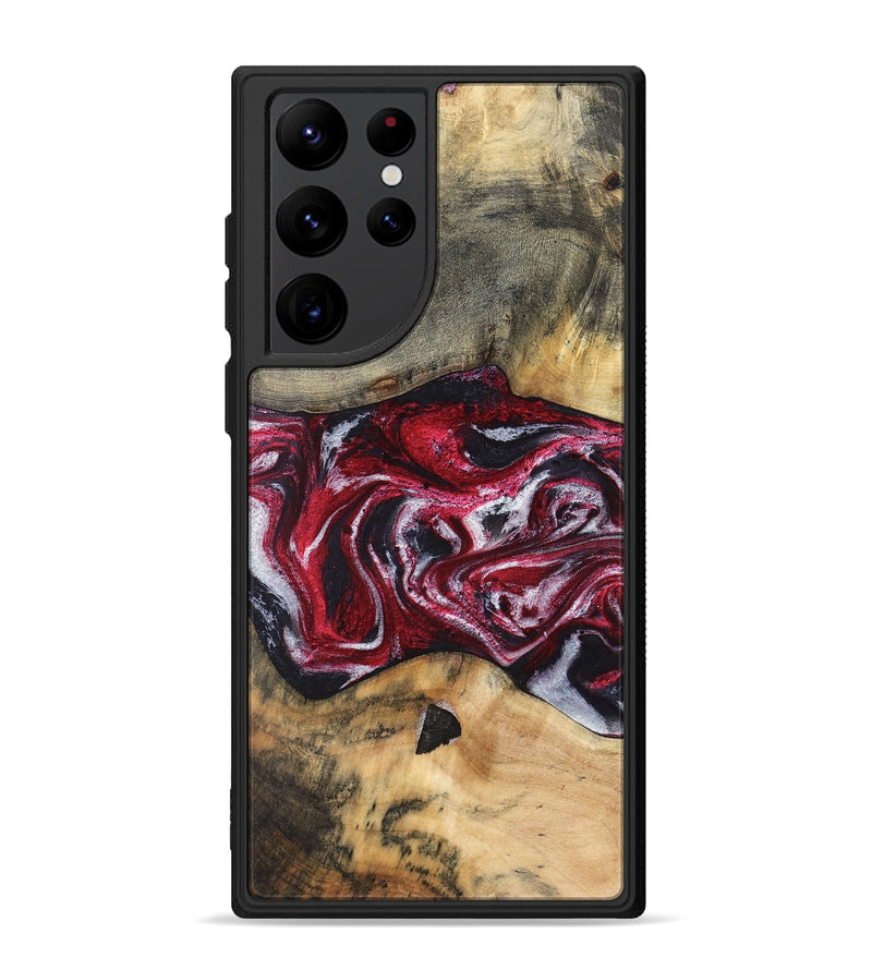 Galaxy S22 Ultra Wood Phone Case - Luvenia (Red, 829217)