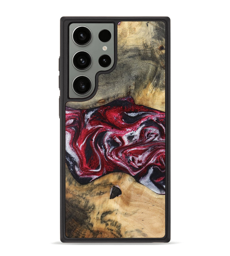 Galaxy S23 Ultra Wood Phone Case - Luvenia (Red, 829217)