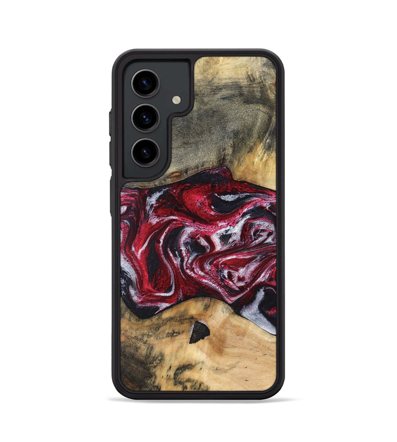 Galaxy S24 Wood Phone Case - Luvenia (Red, 829217)