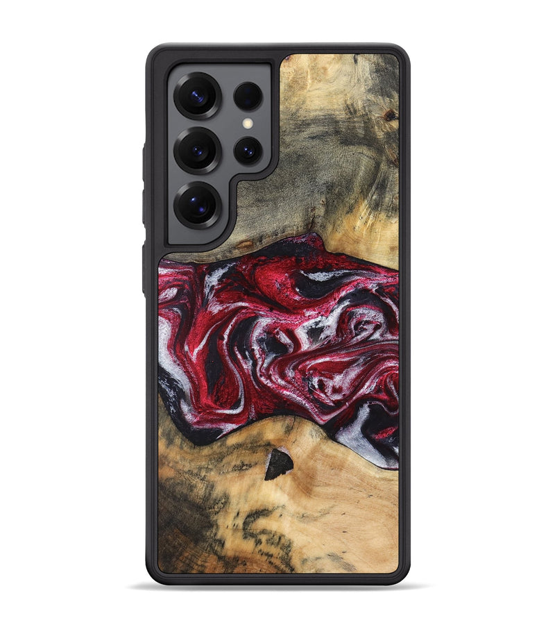Galaxy S25 Ultra Wood Phone Case - Luvenia (Red, 829217)