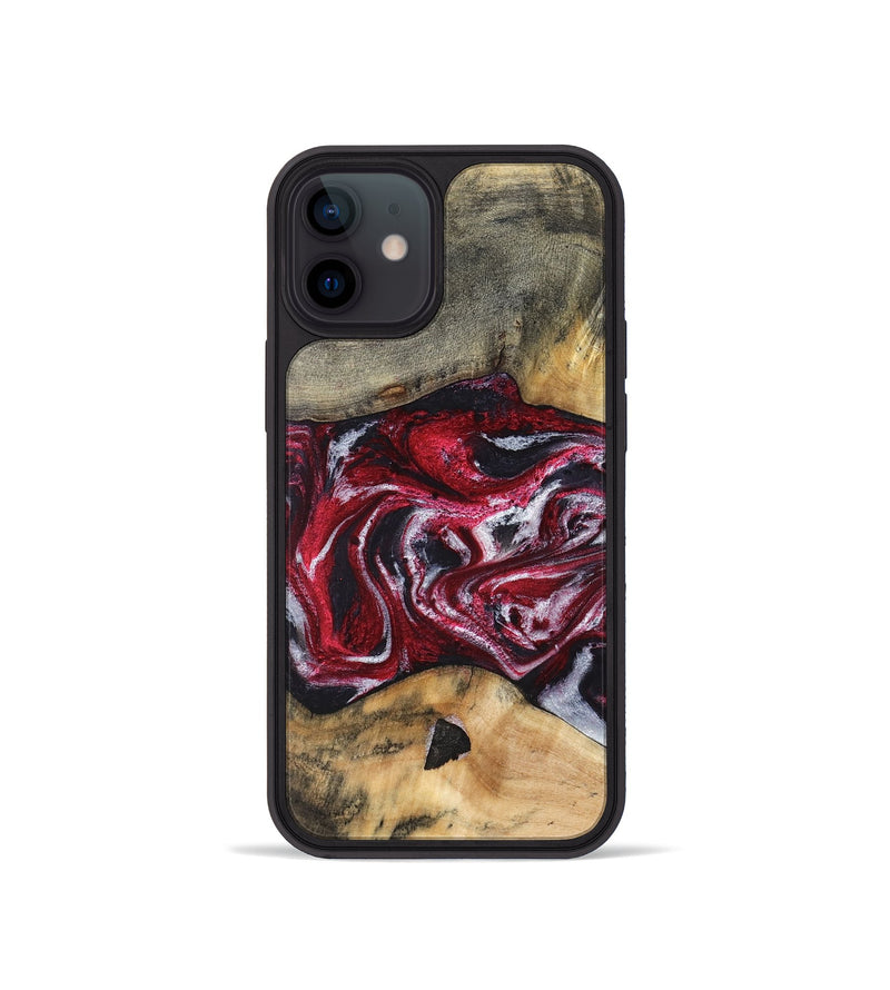 iPhone 12 mini Wood Phone Case - Luvenia (Red, 829217)