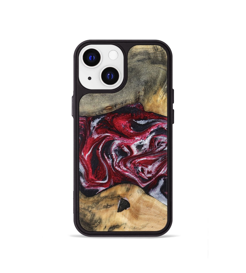 iPhone 13 mini Wood Phone Case - Luvenia (Red, 829217)
