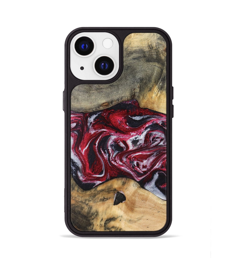 iPhone 13 Wood Phone Case - Luvenia (Red, 829217)