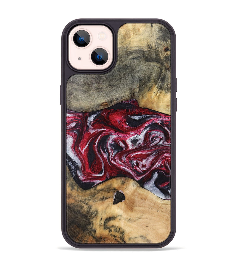 iPhone 14 Plus Wood Phone Case - Luvenia (Red, 829217)