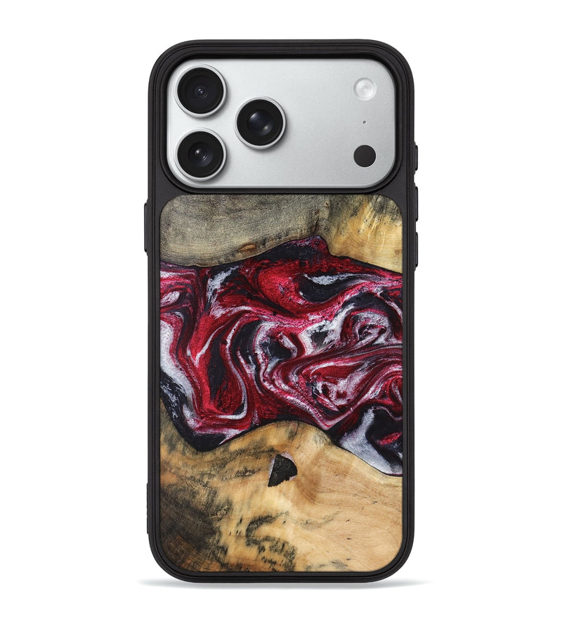 iPhone 18 Pro Max Wood Phone Case - Luvenia (Red, 829217)