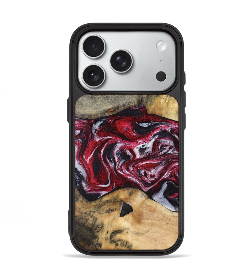 iPhone 18 Pro Wood Phone Case - Luvenia (Red, 829217)