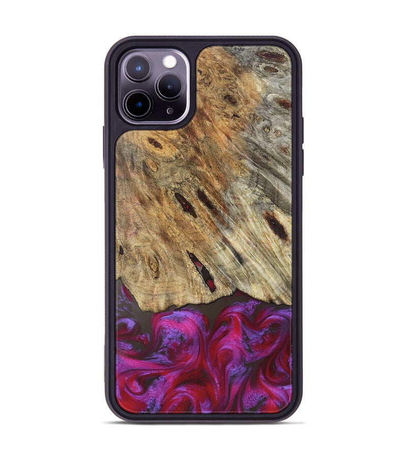 iPhone 11 Pro Max Wood Phone Case - Emelia (Red, 829219)